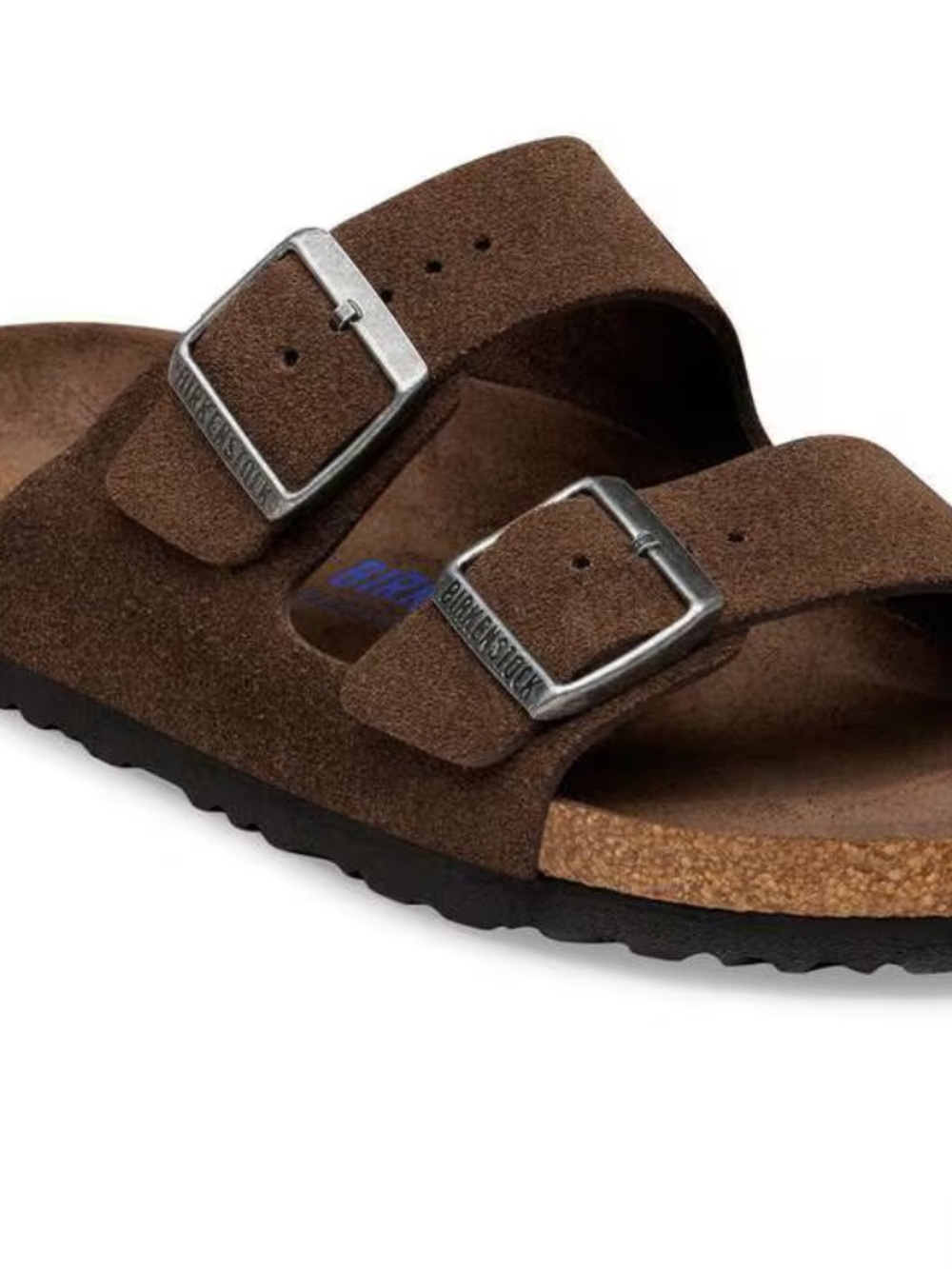 Birkenstock Arizona Suede Double Buckle Sandal - Brown (Men)